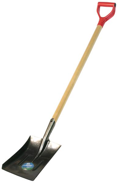 Лопата совковая "Землеройка"  рельс. сталь, дерев. черенок, с ручкой длина, 1200 мм, ширина 250 мм