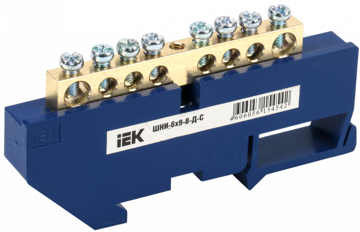 Шина нулевая ШНИ 6х9-8-Д-С на DIN-изол. IEK