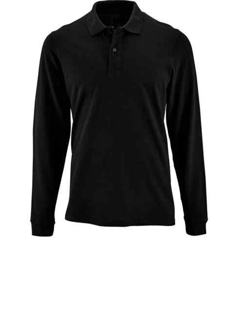 Футболка - поло д/рукав пике Черный