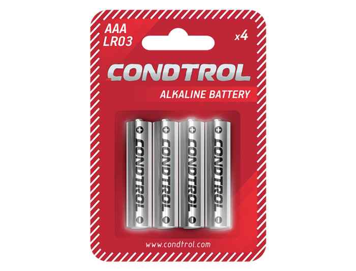 Щелочная батарея ААА LR03 CONDTROL (4)