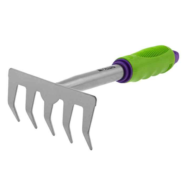 Грабли 5-зубые, 115х275 мм, стальные, пластиковая рукоятка// Palisad