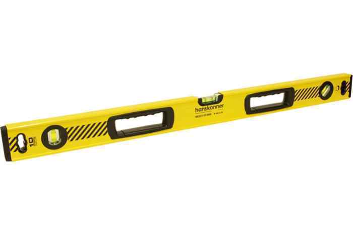 Уровень алюм.2000мм,3 колбы,усилен,фрезеров.,магнит,точность 0,5мм/м, Hanskonner