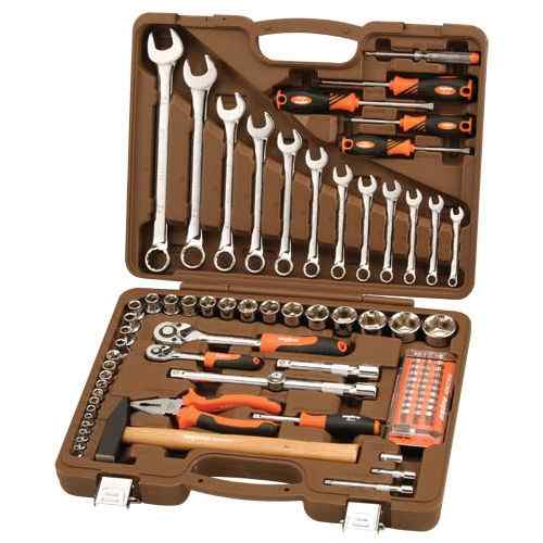 Набор инструмента торцевые головки 4-32мм, 1/4", 1/2" 88 пр./OMBRA