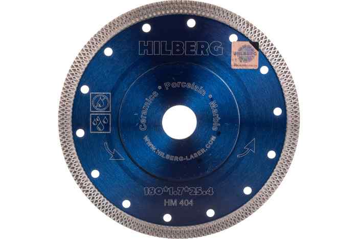 Диск алмазный отрезной Турбо Ультратонкий Х-тип (180х25.4/22.23 мм) Hilberg