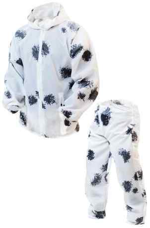 Маскировочный костюм ВЬЮГА (разъемная молния) тк. Таффета цв. Клякса