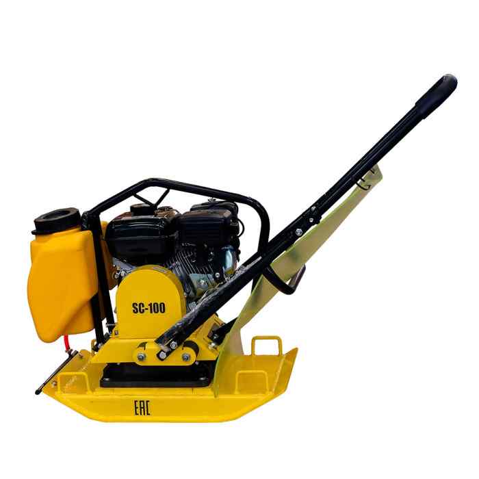 Виброплита SNIRREX SC-100(6.5 л/с; сила 22 К/н; уплотн 30 см; 100кг бак, коврик )