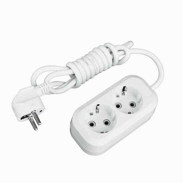 Удлинитель Е-302 ПВС 3х1 2гн. 5м. з/к, 16А, 3,5кВт блистер Универсал