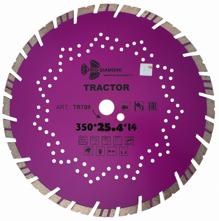 Диск алм.TRIO-DIAMOND Tractor 350x2,3x14x25,4