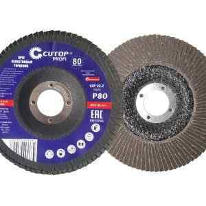 Круг ЛЕПЕСТКОВЫЙ 125 Х 22 (зернистость Р80) / CUTOP