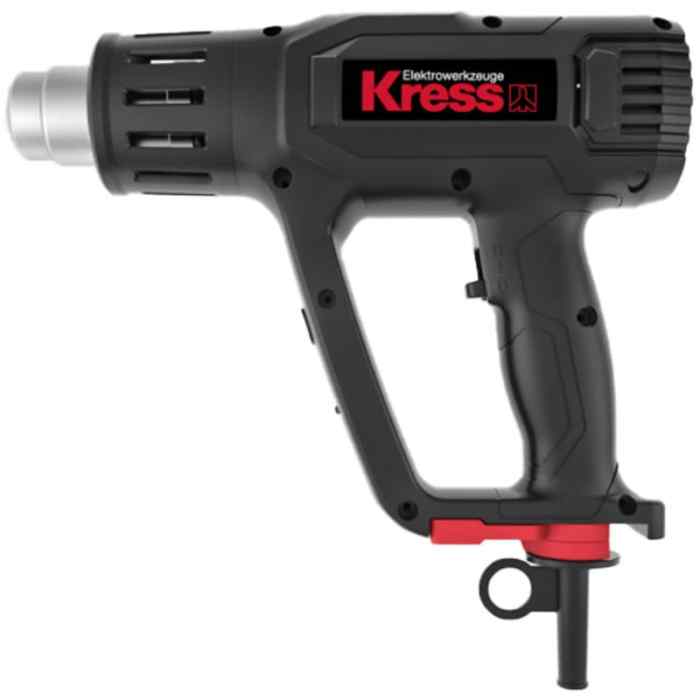 Фен строительный KRESS KU041 (2000Вт, 50-600°С, 2реж, 300/500л/мин, дисплей, 1кг, 3 насадки)