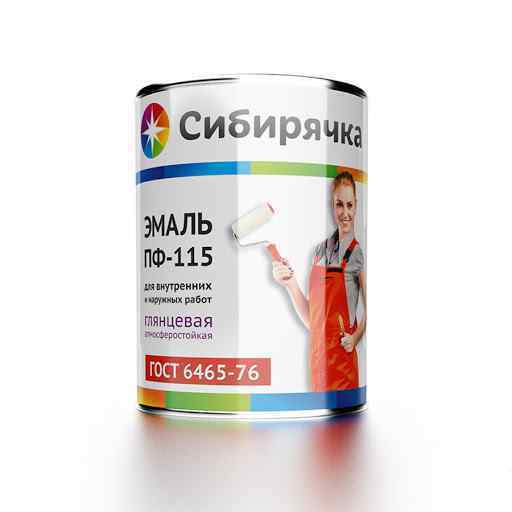Эмаль ПФ-115 коричневая глянцевая 1,9 кг. Сибирячка
