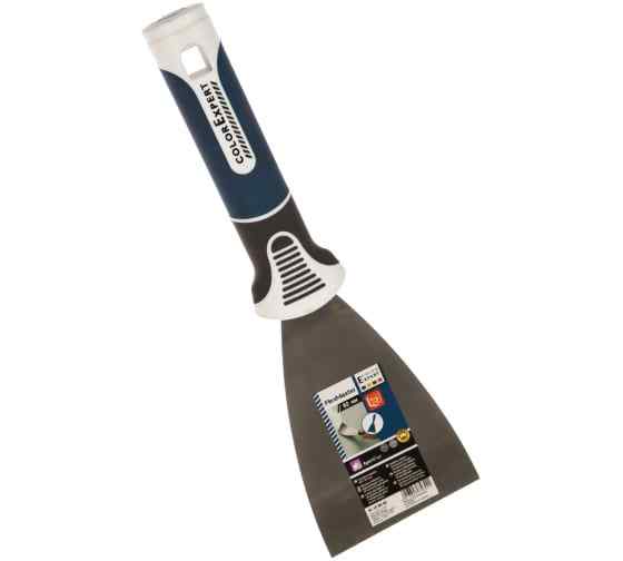 Шпатель 80 мм, нерж. сталь, гибкий 3к ручка COLOR EXPERT