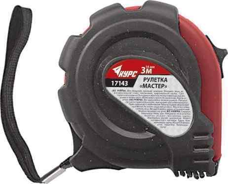 Рулетка строительная 10м прорезиненный корпус КУРС