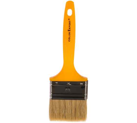 Кисть флейцевая, 70 мм, толщ. 6, светлая щетина, пласт.лак.ручка  81347002