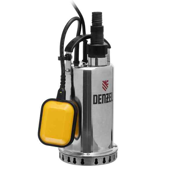 Дренажный насос для чистой и слабозагрязненной воды DP600X, 600 Вт, подъем 7.5 м, 8500 л/ч Denzel