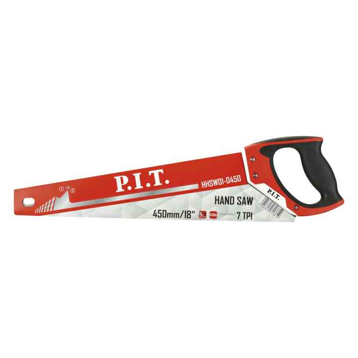 Ножовка по дереву P.I.T. 450 мм, 7зубов