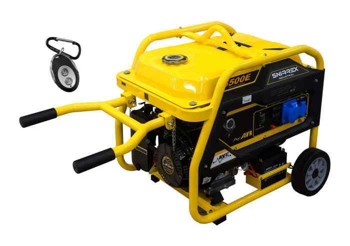 Генератор бензиновый SNIRREX 6500E(220В, 13л.с., 5,0/5,5кВт,  35л. ручной/электро/пульт 80кг)