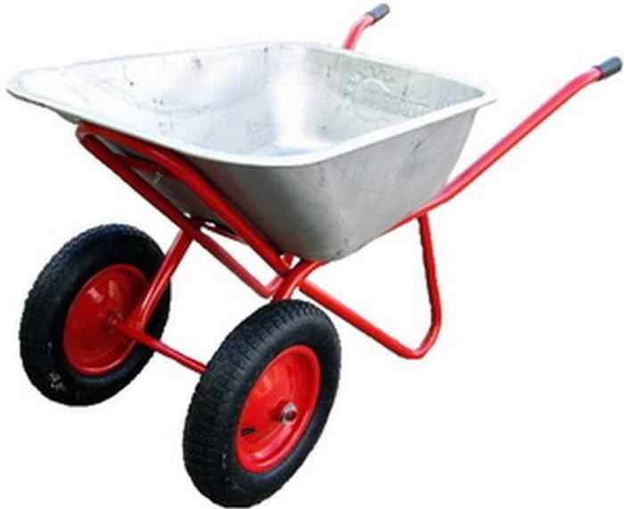 Тачка строительная 2-колесная 120л, 350кг MASTER