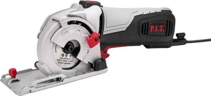 Мини-пила циркулярная PMS89-C (600Вт, 5500об/мин, диск 89мм, глуб. проп 28,5мм, 3пиль.диска, упоры)