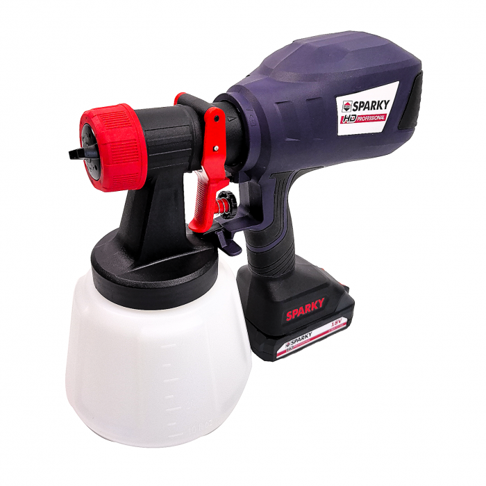 Аккумуляторный краскораспылитель SPARKY PS  (18В, 1*2А/ч,, емк1,2 л)  