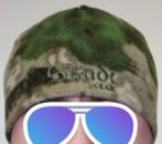 Шапка ПОЛИС (вышивка в тон)  тк. polar fleece  цв. Зеленый мох