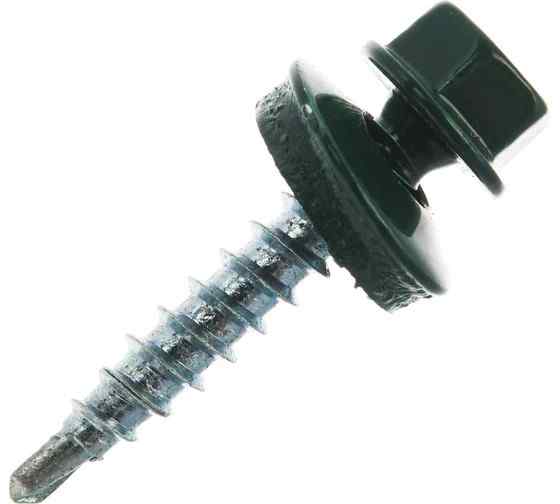 Саморез 4,8х29 кровельный, темно-зеленый RAL6005 - 25шт