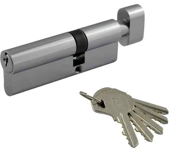 Цилиндровый механизм ЛУВ-90 асимметричный, хром (50-40) 12685 НОРА-М