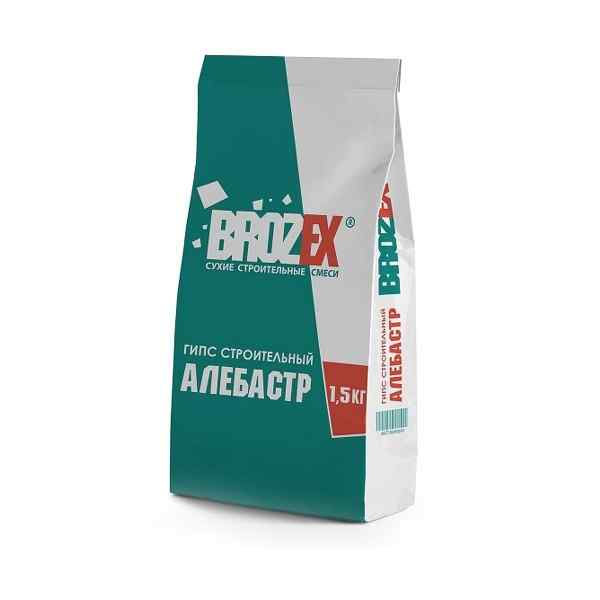 Гипс Алебастр 1,5 кг BROZEX 