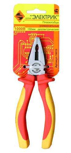 Плоскогубцы универсальные 150мм TPR/ручки диэлектрические ЭНКОР