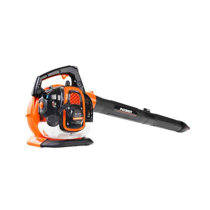 Воздуходув-пылесос-измельчитель PATRIOT BG 225 (3-в-1), бензиновый садовый (25 куб.см, 1 л.с., 63 м/