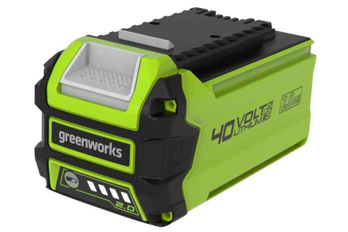 Аккумулятор GreenWorks G40B2, 40V, 2 А.ч с разъемом