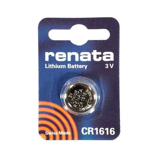 Батарейка CR1616 BL1 дисковая литиевая "Renata"