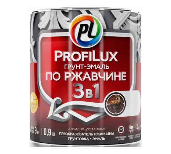 Грунт - эмаль по ржавчине 3 в 1 зеленая 0,9кг Profilux