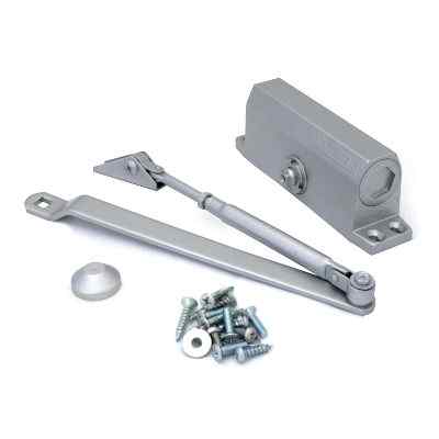 Доводчик дверной DC-080 SILVER (до 80кг) серебристый, морозостойкий