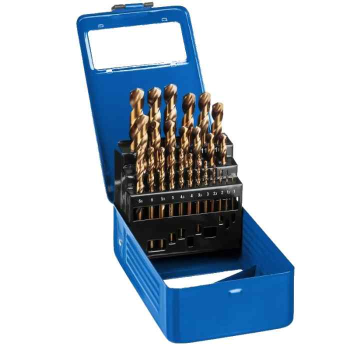 Набор сверл по металлу Кобальт, 25 шт, (1-13 мм), сталь Р6М5К5/ЗУБР Профессионал