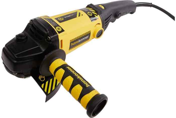 Машина углошлифовальная HAG15150EC 150 мм, 1500Вт, 2400-8400об/м, рег.об.,конст.эл Hanskonner