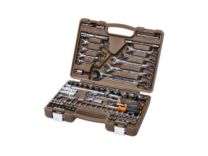 Набор инструмента универсальный 1/2"DR и 1/4"DR, 82  пр./OMBRA