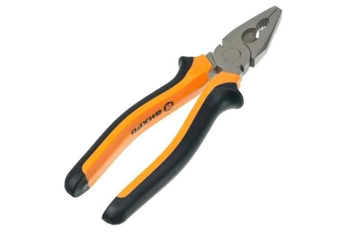 Плоскогубцы 200мм никелированные,двухкомпонентные рукоятки Вихрь