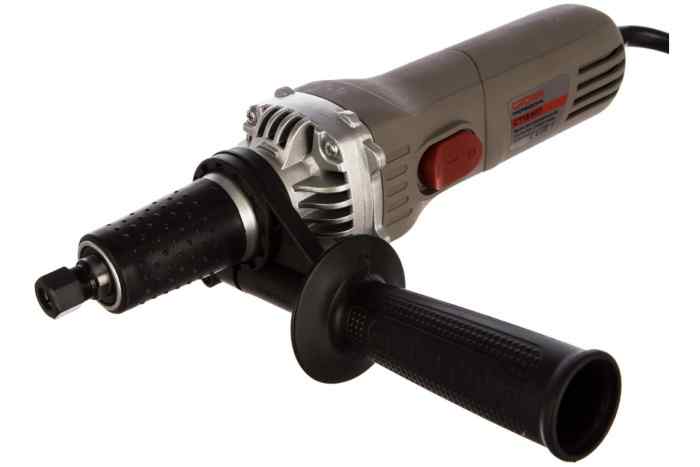 Машина шлиф. прямая CT13307  (600Вт, 6 мм, длинная рукоятка  коробка)/CROWN