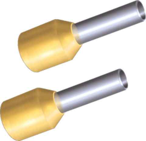 Наконечник-гильза 1,0 мм2 с изол. фланцем Е1012 ( уп 100 шт) "TDM"