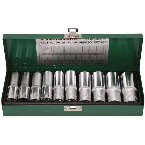 Набор головок торцевых глубоких 1/2"DR 10-24 мм, 11 предметов S04HD411S 