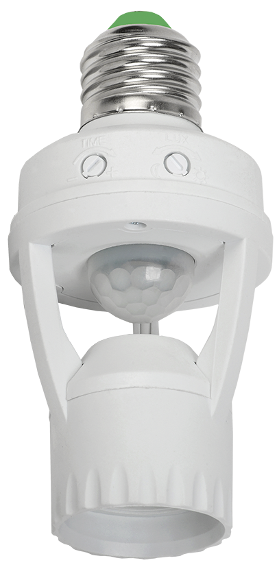 Датчик движения ДД 045 E27 60Вт угол обз. 360град. 6м IP20 бел. IEK