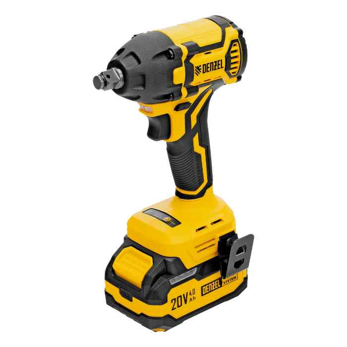 Гайковерт ударн. аккум. бесщет. CIWH-BL-20-350(20 В, 1*4А/ч, 1/2", 350Н/м, кейс)// Denzel