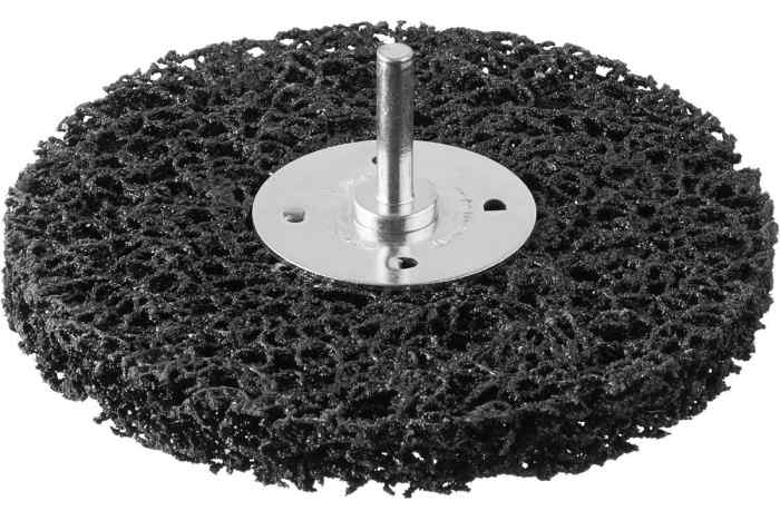 Щетка дисковая для дрели, нейлоновая проволока с абразивным покрытием, 125х22мм/ ЗУБР