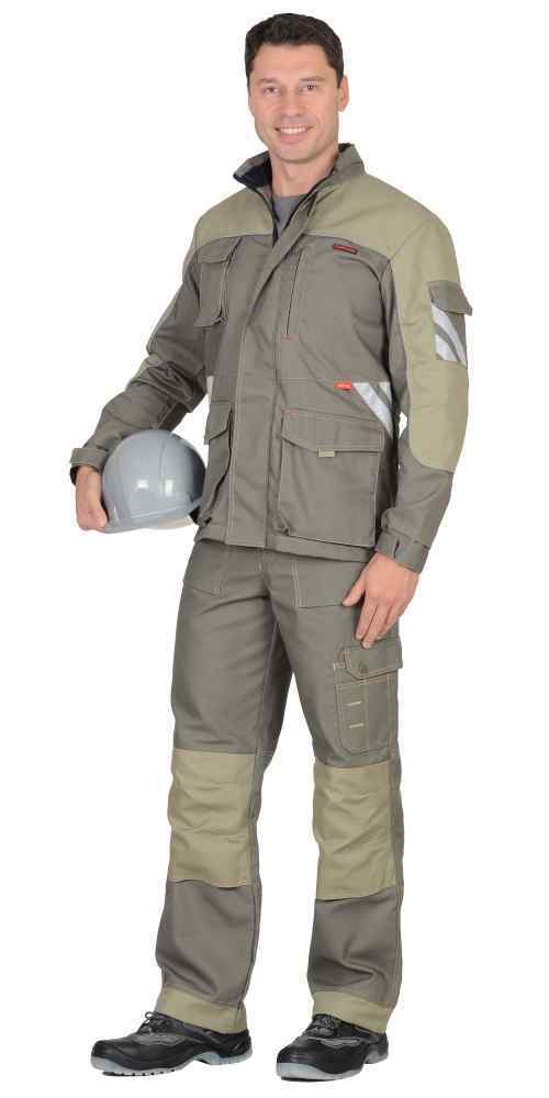 Куртка  "СИРИУС-Вест-Ворк" удлиненная т.олив со св. олив