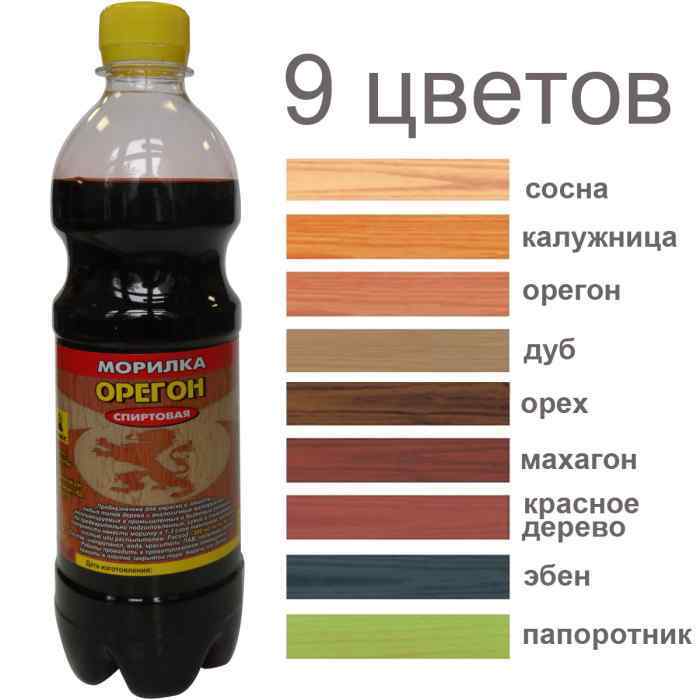 Морилка спиртовая Орех 0,5л Анлес