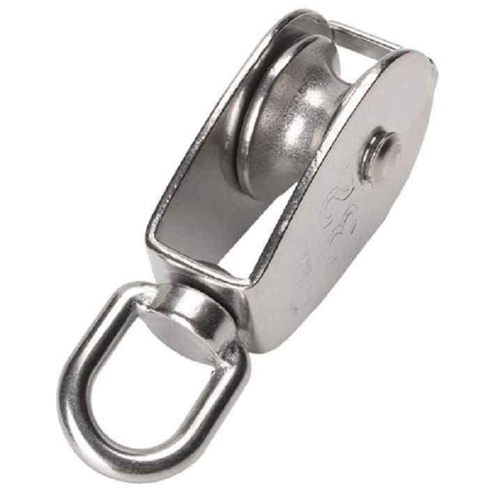 Блок 12 мм одинарный, металлический шкив D50 мм