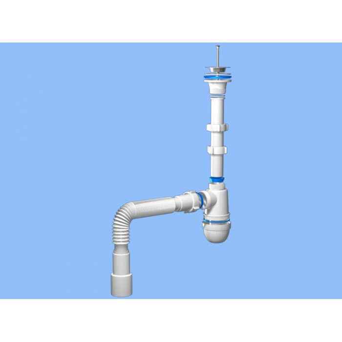 Сифон С 1015  1 1/4"40/40/50 д/раковины с гофрой Ани Пласт