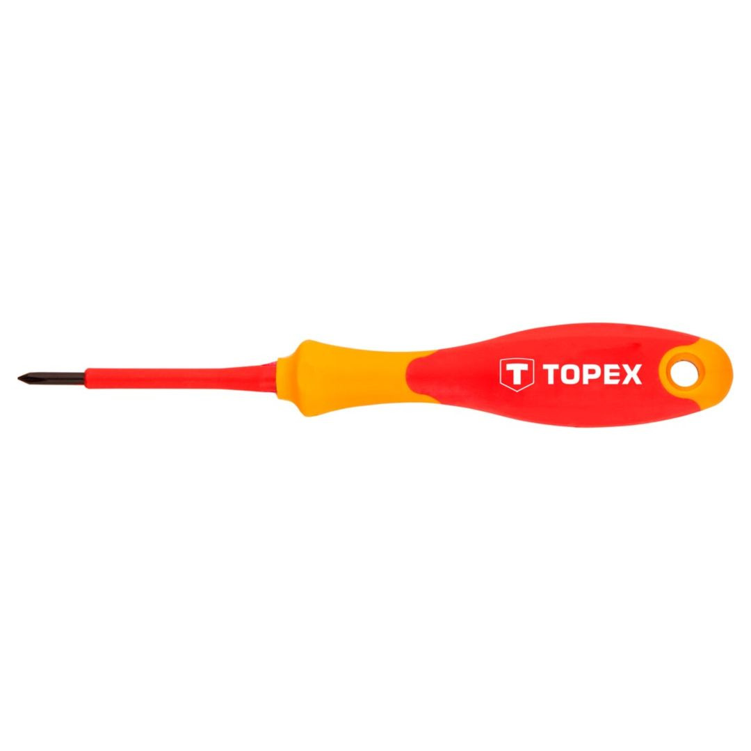 Отвертка крестовая диэлектрическая PH №0х 60 мм двухкомп/ручка Topex
