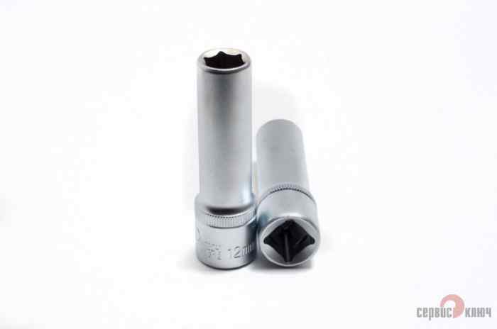 Головка 6 граней 12мм глубокая СЕРВИС КЛЮЧ